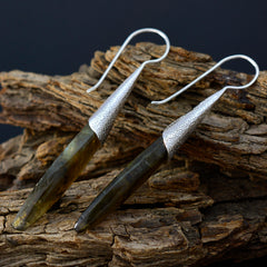 Hua Grey Edgy Solitaire Dangle Earring