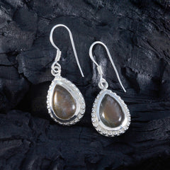 Violet Grey Mid weight Solitaire Dangle Earring