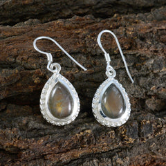 Violet Grey Mid weight Solitaire Dangle Earring