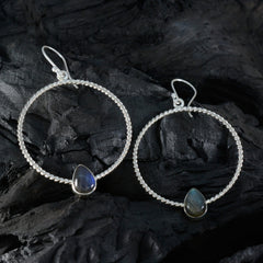 Seo yeon Grey Mid weight Solitaire Dangle Earring