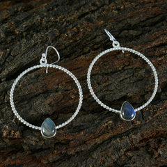 Seo yeon Grey Mid weight Solitaire Dangle Earring