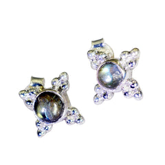Mei Grey Delicate Solitaire Stud Earring