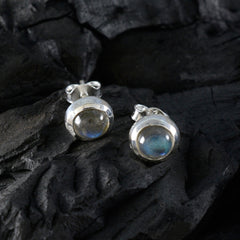 Naomi Grey Elegant Solitaire Stud Earring