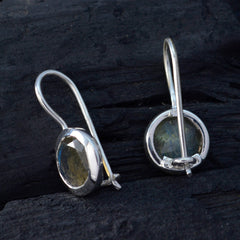 Bella Grey Delicate Solitaire Dangle Earring