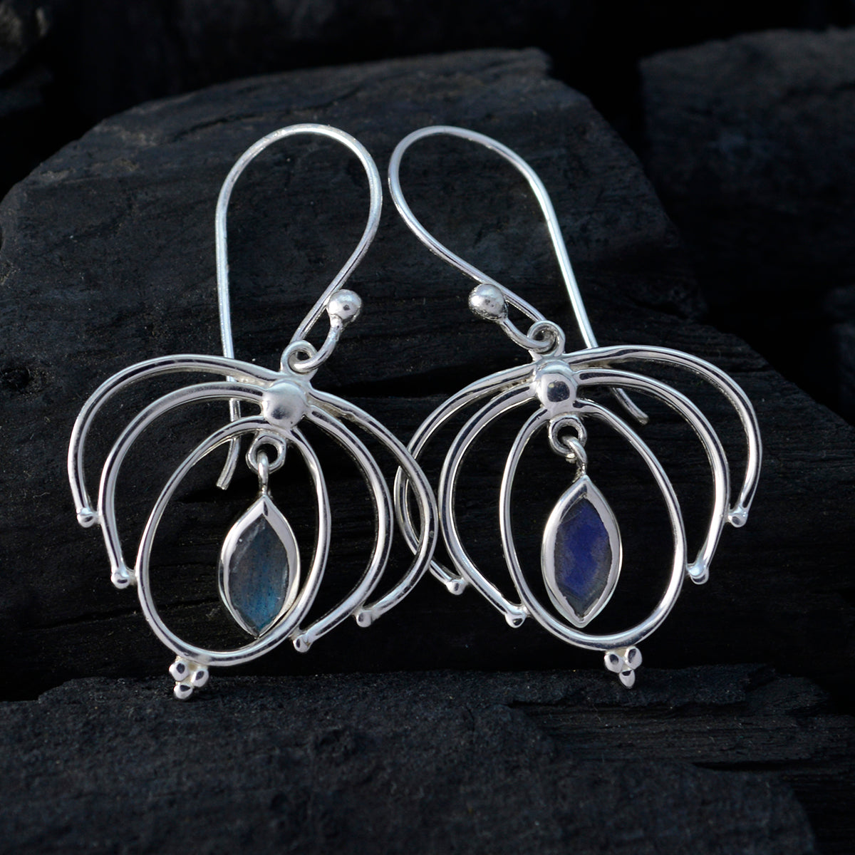 Soo jin Grey Featherlight Solitaire Dangle Earring