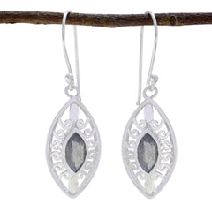 Wen Grey Featherlight Solitaire Dangle Earring Labradorite Gray Dangle