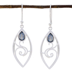 Yan Grey Versatile Solitaire Dangle Earring Labradorite Gray Dangle