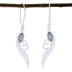 Ying Grey Dainty Solitaire Dangle Earring Labradorite Gray Dangle