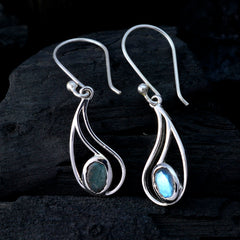 Yuna Grey Delicate Solitaire Dangle Earring