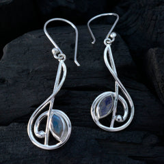 Agustina Grey Dainty Solitaire Dangle Earring