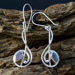 Agustina Grey Dainty Solitaire Dangle Earring