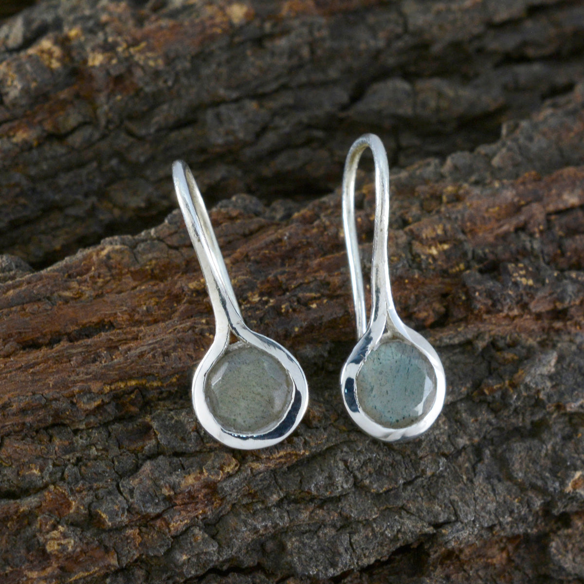 Isabelle Grey Delicate Solitaire Dangle Earring