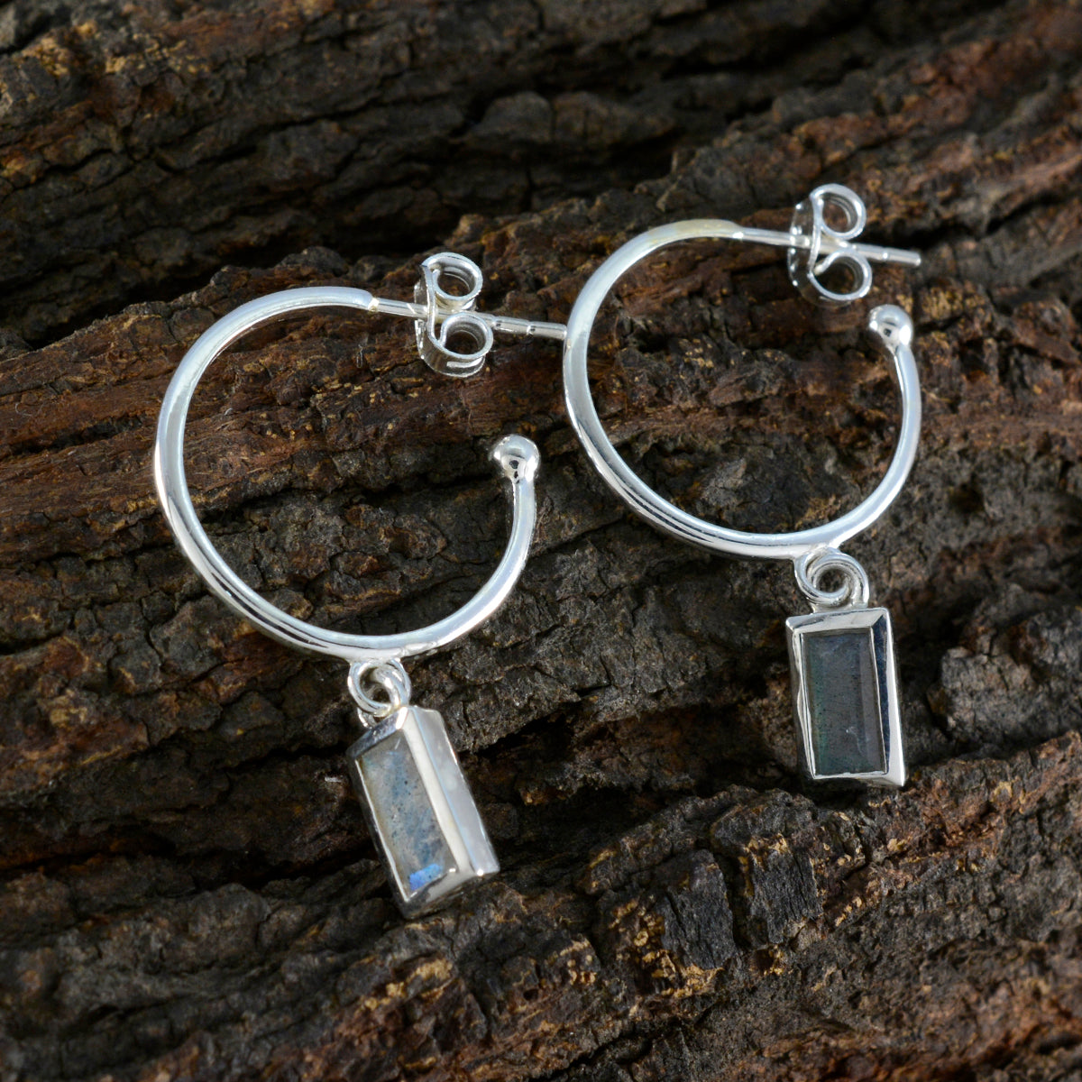 Sophia Grey Slim Solitaire Dangle Earring