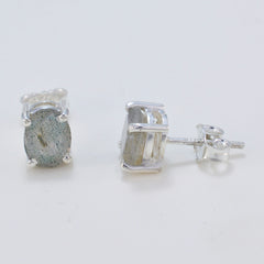 Andrea Grey Delicate Solitaire Stud Earring