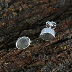 Ángeles Grey Elegant Solitaire Stud Earring