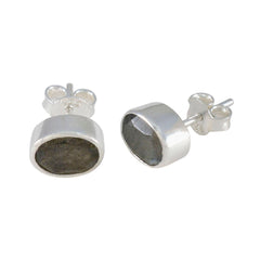Ángeles Grey Elegant Solitaire Stud Earring