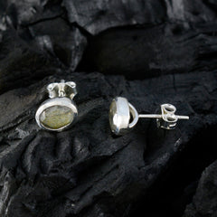 Li Lee Grey Delicate Solitaire Stud Earring