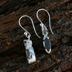 Mia Grey Whisper thin Toi et Moi Dangle Earring