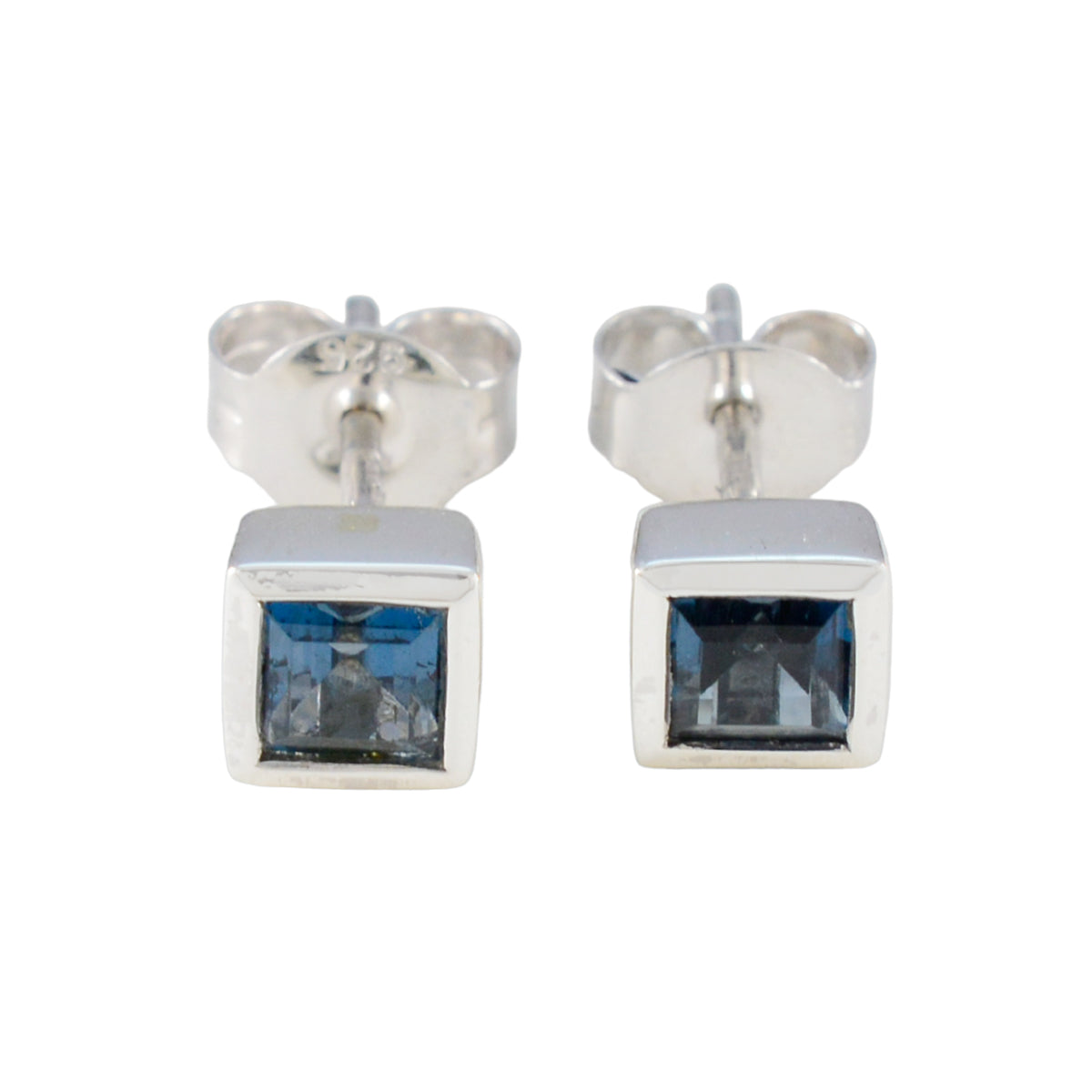 Julieta Blue Elegant Solitaire Stud Earring LBT Blue Stud