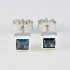 Julieta Blue Elegant Solitaire Stud Earring