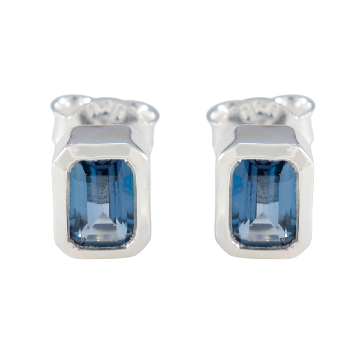 María Blue Elegant Solitaire Stud Earring LBT Blue Stud