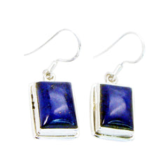 Julia Blue Tiny Solitaire Dangle Earring Lapis Lazuli Blue Dangle