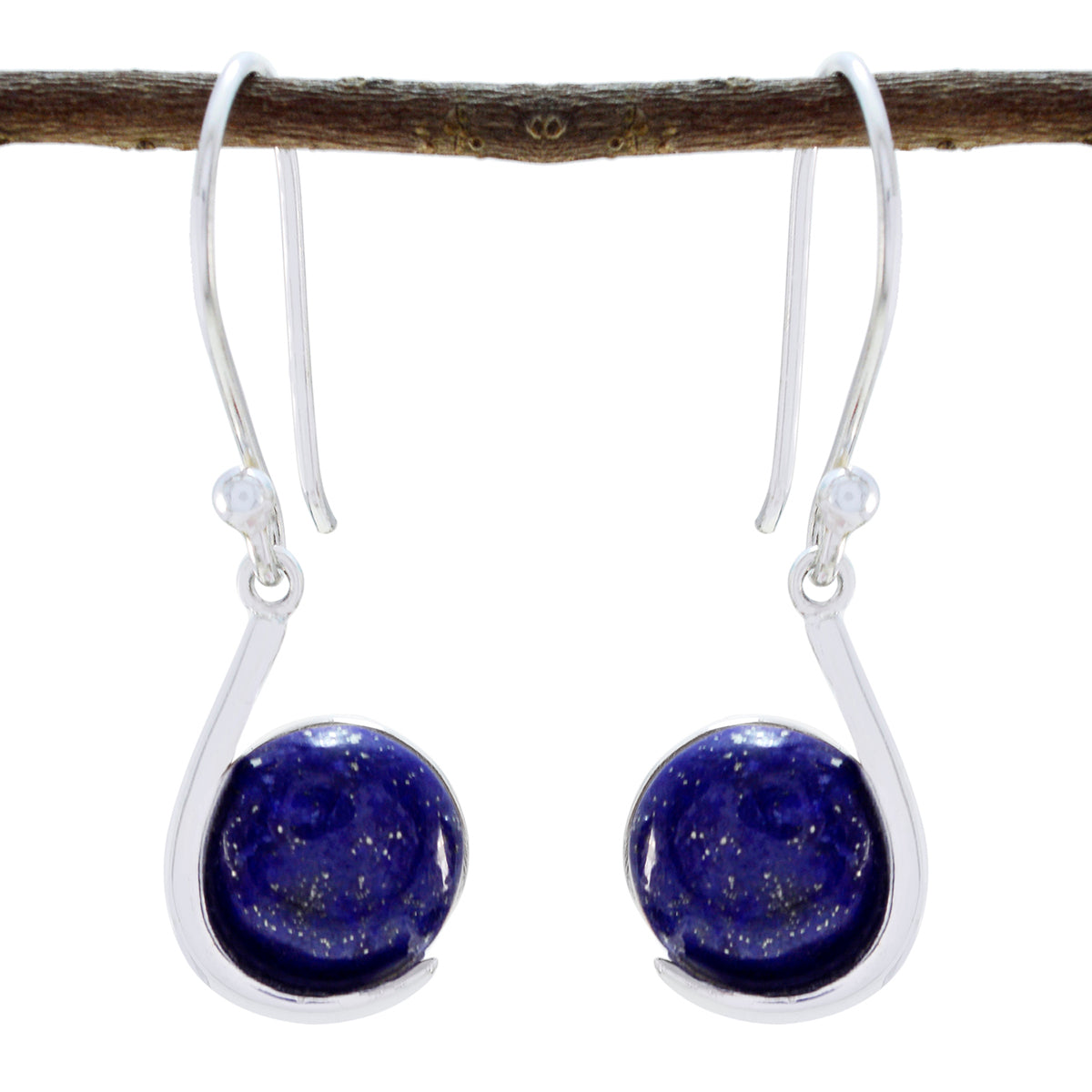 Lorena Blue Slim Solitaire Dangle Earring Lapis Lazuli Blue Dangle