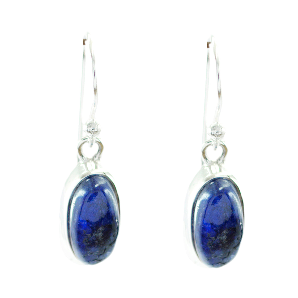 Lourdes Blue Mid weight Solitaire Dangle Earring Lapis Lazuli Blue Dangle