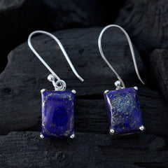 Lucia Blue Minimal Solitaire Dangle Earring