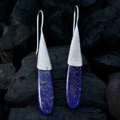 Naomi Blue Edgy Solitaire Dangle Earring