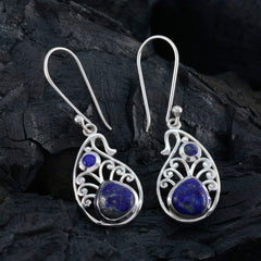 Hana Blue Minimal Toi et Moi Dangle Earring