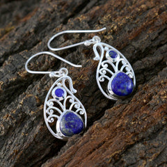 Hana Blue Minimal Toi et Moi Dangle Earring