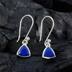 Autumn Blue Dainty Solitaire Dangle Earring