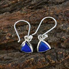 Autumn Blue Dainty Solitaire Dangle Earring