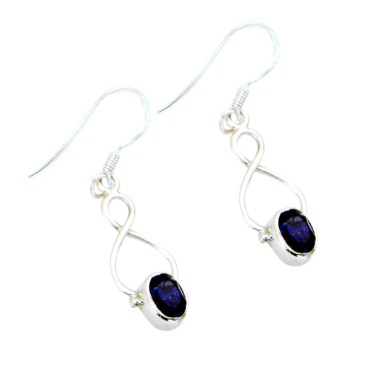 Rosa Blue Delicate Solitaire Dangle Earring