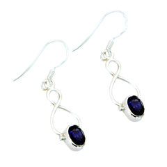 Rosa Blue Delicate Solitaire Dangle Earring