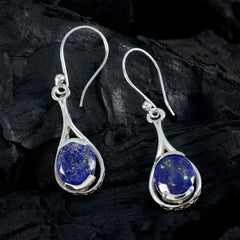 Charlotte Blue Slim Solitaire Dangle Earring