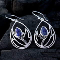 Sofía Blue Whisper thin Solitaire Dangle Earring