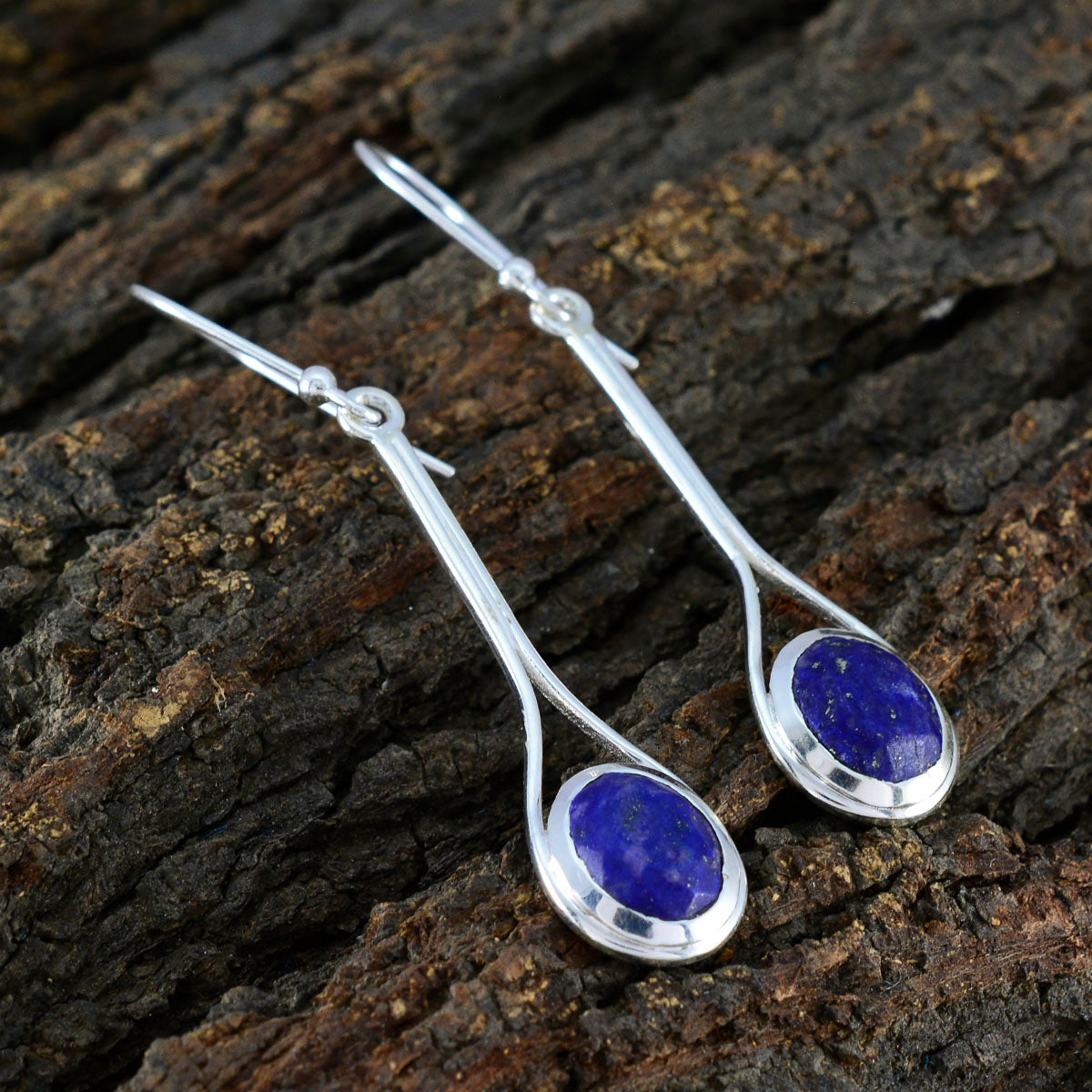 Teresa Blue Dainty Solitaire Dangle Earring