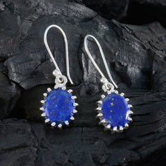 Aaliyah Blue Tiny Solitaire Dangle Earring