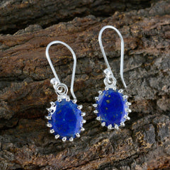 Aaliyah Blue Tiny Solitaire Dangle Earring