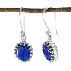 Aaliyah Blue Tiny Solitaire Dangle Earring Lapis Lazuli Blue Dangle