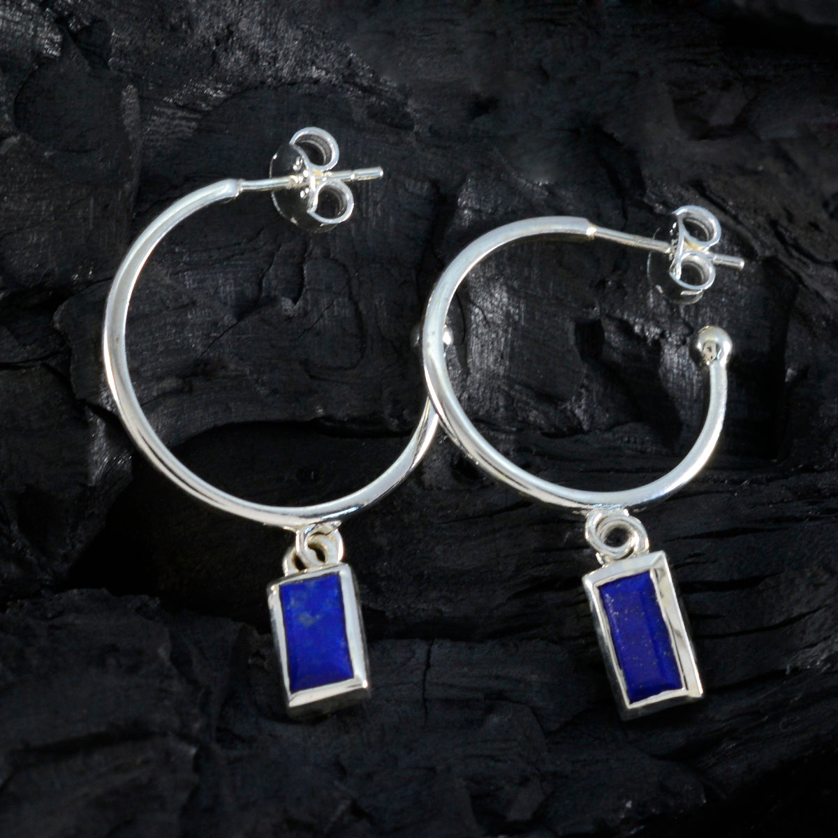 Stella Blue Slim Solitaire Dangle Earring