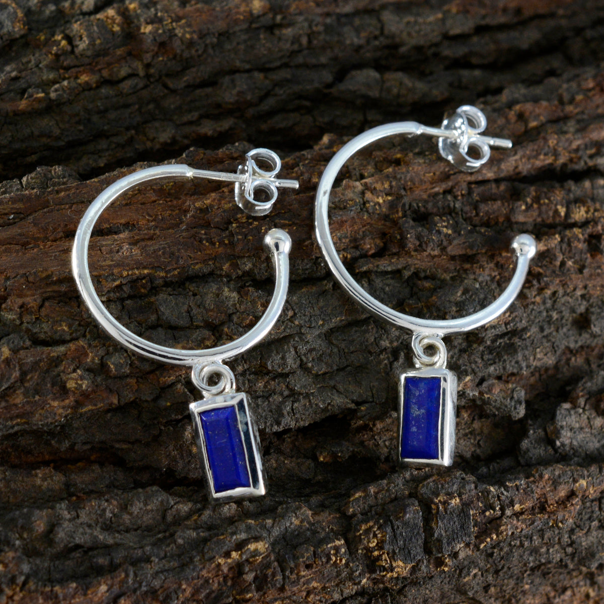 Stella Blue Slim Solitaire Dangle Earring