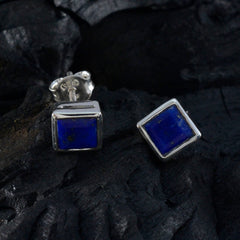 Andrea Blue Delicate Solitaire Stud Earring