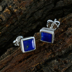 Andrea Blue Delicate Solitaire Stud Earring