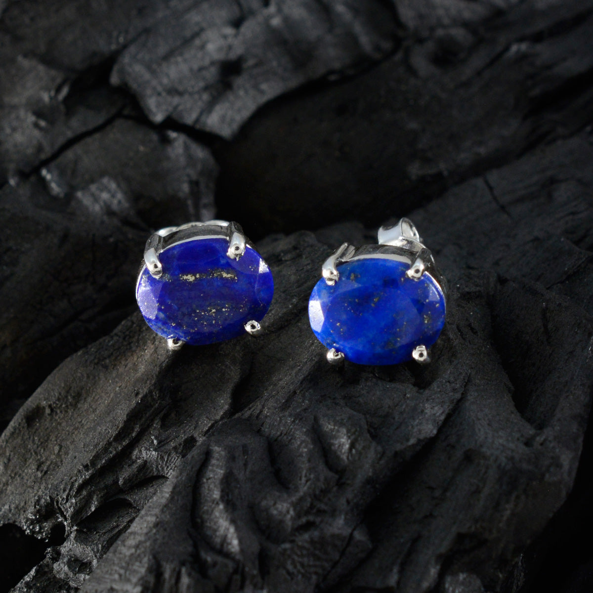 Addison Blue Delicate Solitaire Stud Earring