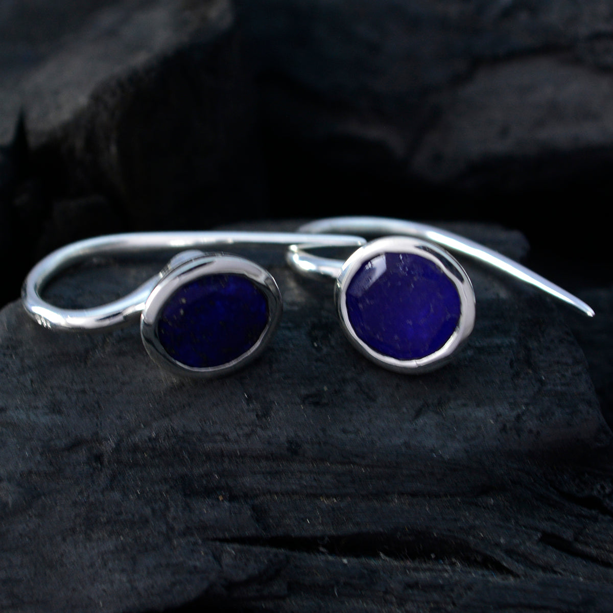 Agnes Blue Whisper thin Solitaire Dangle Earring