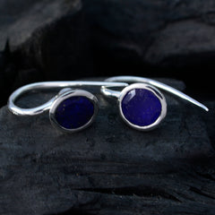 Agnes Blue Whisper thin Solitaire Dangle Earring
