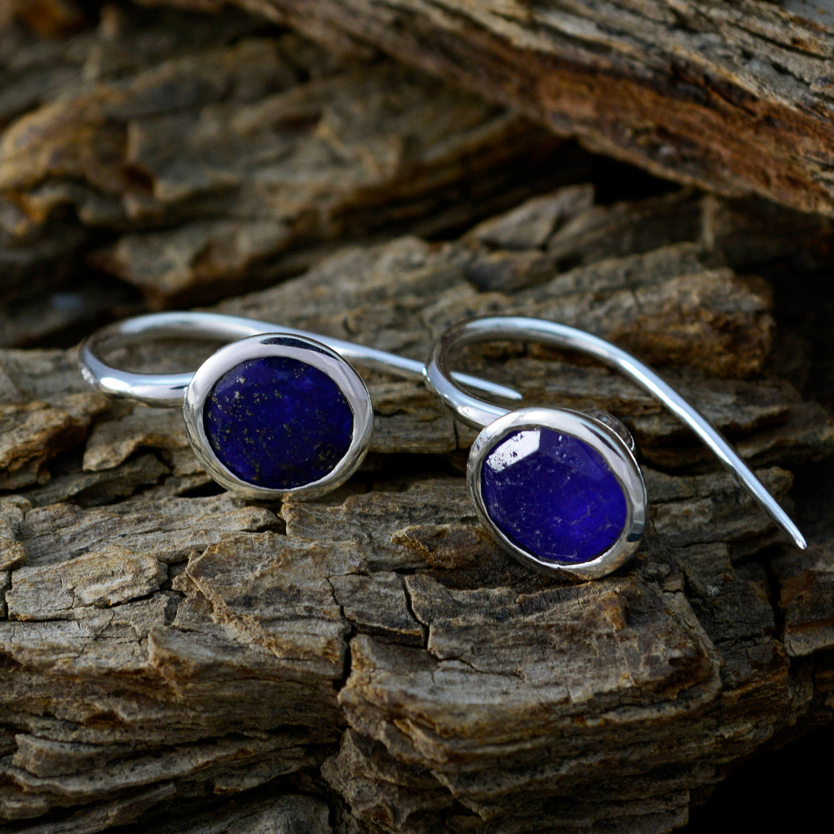 Agnes Blue Whisper thin Solitaire Dangle Earring